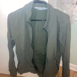Athleta olive green zip up workout jacket